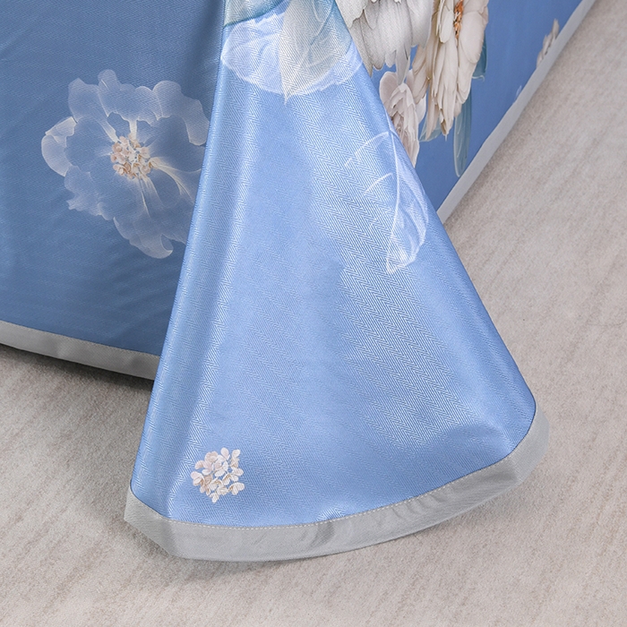 91家纺网 家纺一手货源 找家纺 绒品壹家家纺 2026新款立体数码印花凉感丝冰丝席软凉席席子三件套 晨园幽香