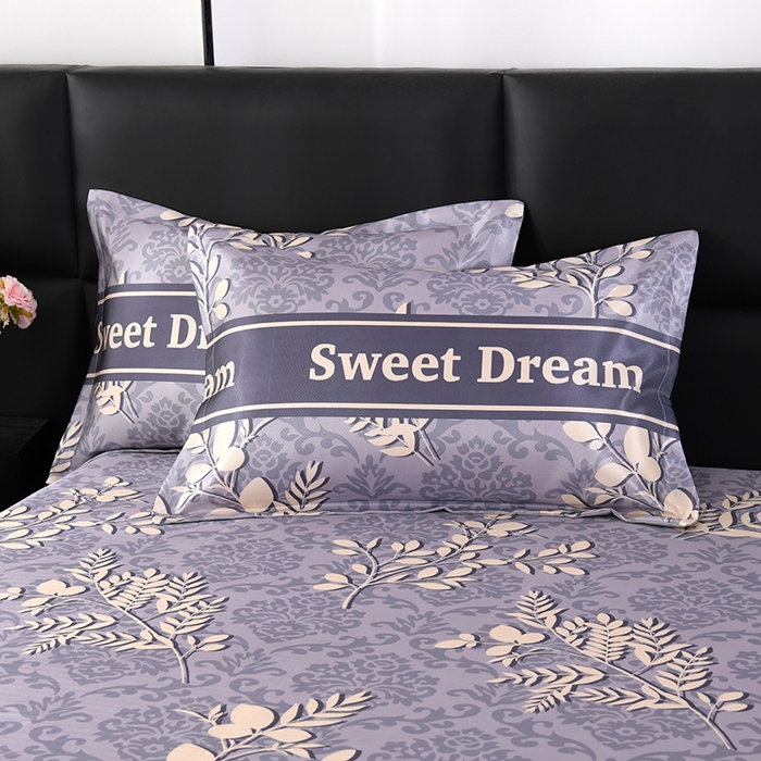 91家纺网 家纺一手货源 找家纺 绒品壹家家纺 2026新款立体数码印花凉感丝冰丝席软凉席席子三件套 发财树 灰