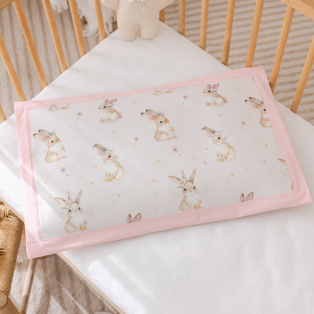 91家纺网 家纺一手货源 找家纺 荷马之梦 2026新款A类母婴原创卡通冰丝儿童枕套 天使小兔