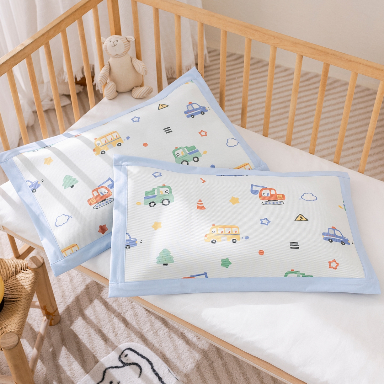 91家纺网 家纺一手货源 找家纺 荷马之梦 2026新款A类母婴原创卡通冰丝儿童枕套 滴滴汽车