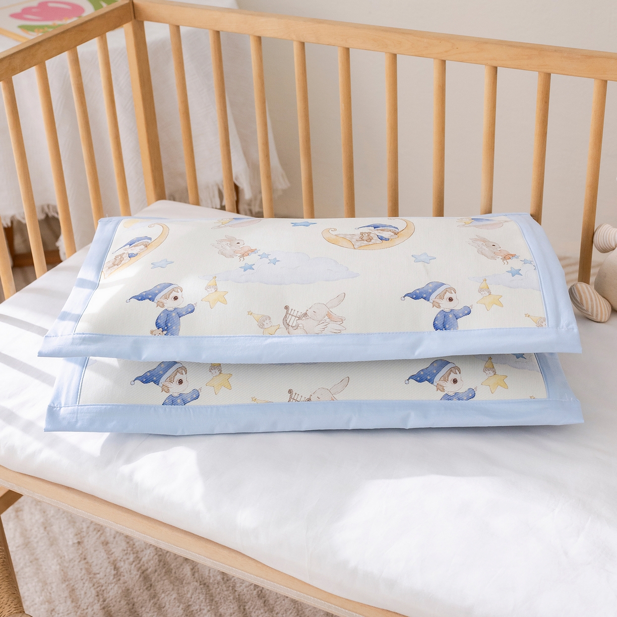 91家纺网 家纺一手货源 找家纺 荷马之梦 2026新款A类母婴原创卡通冰丝儿童枕套 星空游记