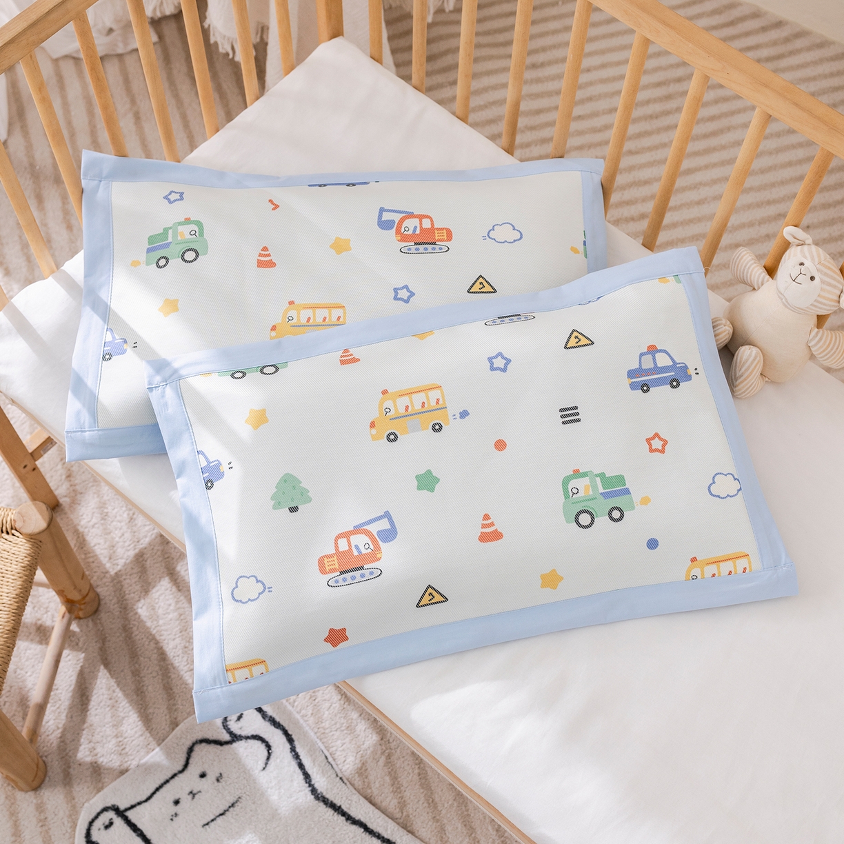 91家纺网 家纺一手货源 找家纺 荷马之梦 2026新款A类母婴原创卡通冰丝儿童枕套 滴滴汽车