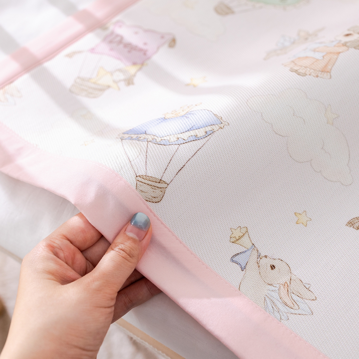 91家纺网 家纺一手货源 找家纺 荷马之梦 2026新款A类母婴原创卡通冰丝儿童枕套 甜屿绮梦