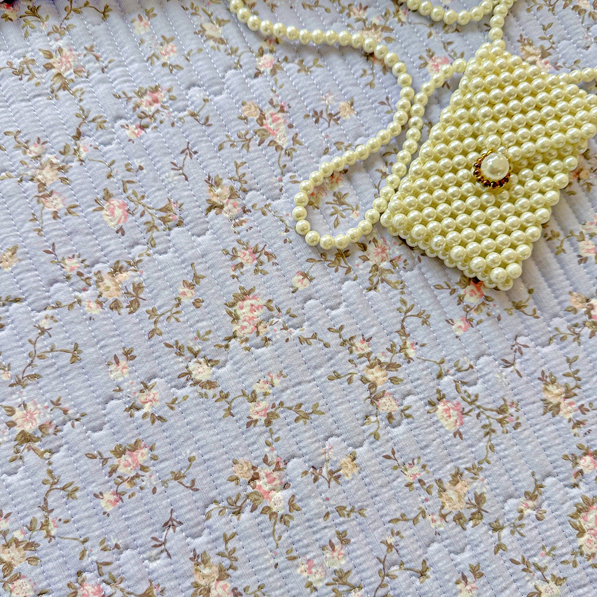 91家纺网 家纺一手货源 找家纺 恒尚居 2026新款云感皱皱纱床盖花边床单双层纱床盖三件套-四季款 花边款-紫腾花