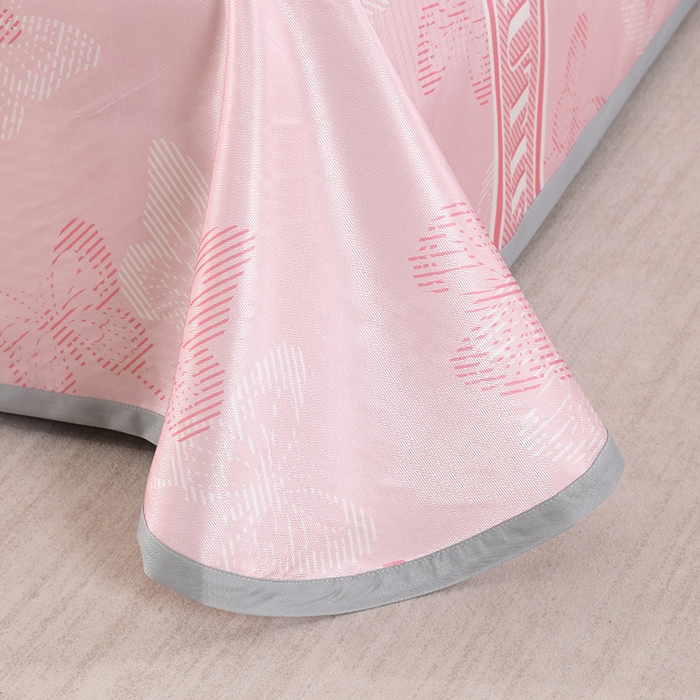 91家纺网 家纺一手货源 找家纺 绒品壹家家纺 2026新款立体数码印花凉感丝冰丝席软凉席席子三件套 蝴蝶  粉