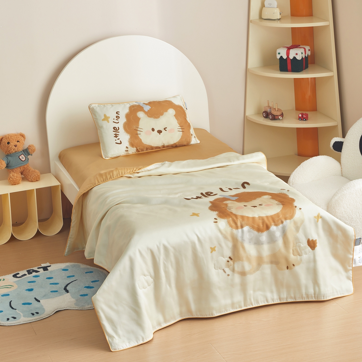 91家纺网 家纺一手货源 找家纺 （总）荷马之梦 2026新款60s兰精天丝原创数码印花山茶花桑蚕丝儿童夏被