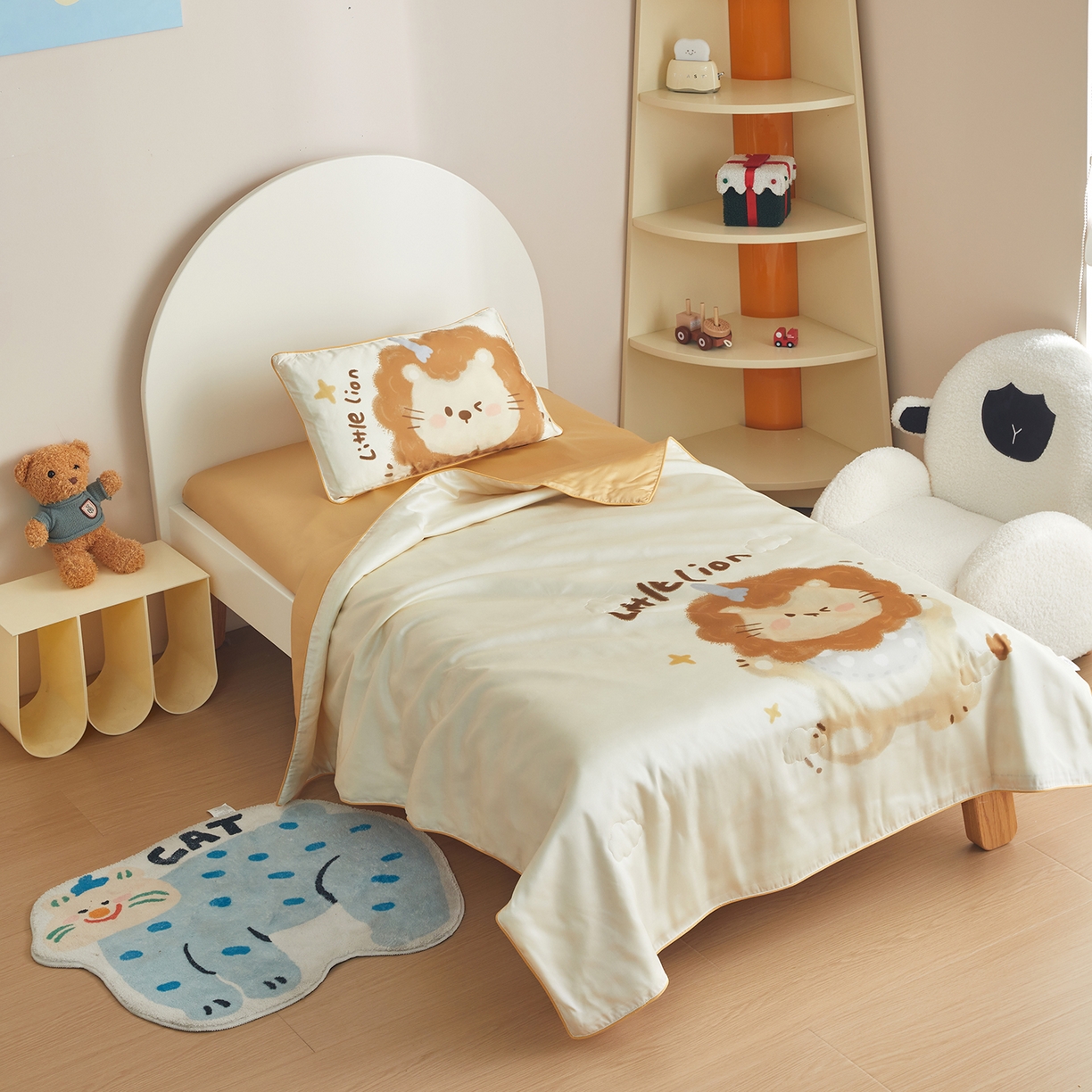 91家纺网 家纺一手货源 找家纺 （总）荷马之梦 2026新款60s兰精天丝原创数码印花山茶花桑蚕丝儿童夏被