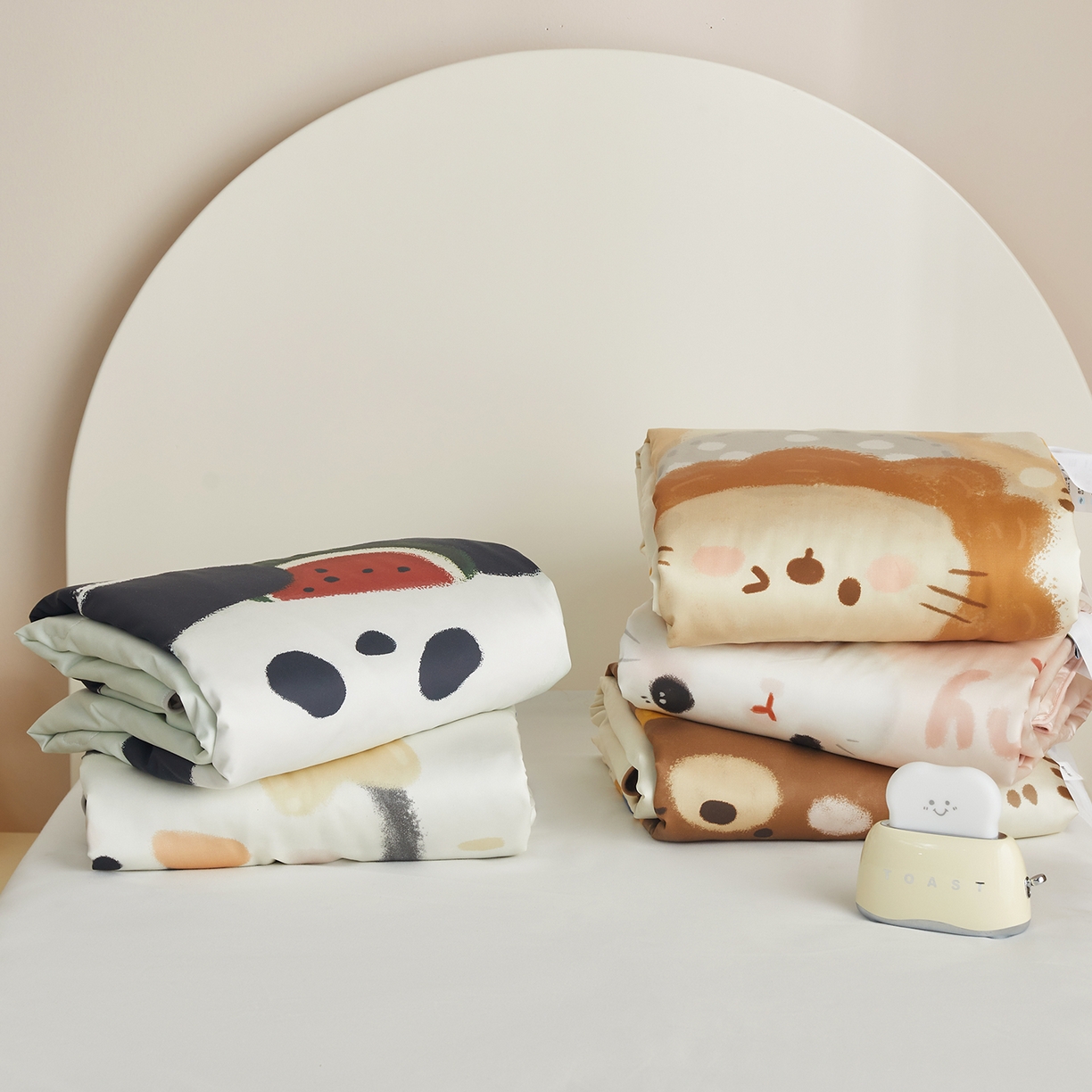 荷马之梦 2026新款60s兰精天丝原创数码印花山茶花桑蚕丝儿童夏被 组合图