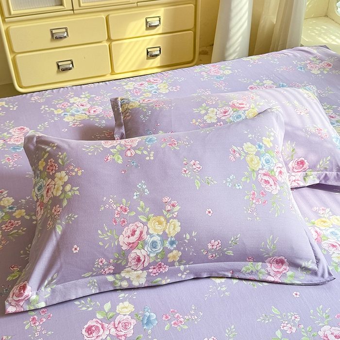 91家纺网 家纺一手货源 找家纺 优家居 2026新款A类水洗棉床裙四件套皱皱纱韩版公主风花边床罩直播爆款外贸定制 秘园絮语