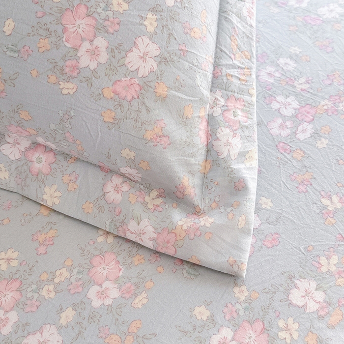 91家纺网 家纺一手货源 找家纺 优家居 2026新款A类水洗棉床裙四件套皱皱纱韩版公主风花边床罩直播爆款外贸定制 小苍蓝