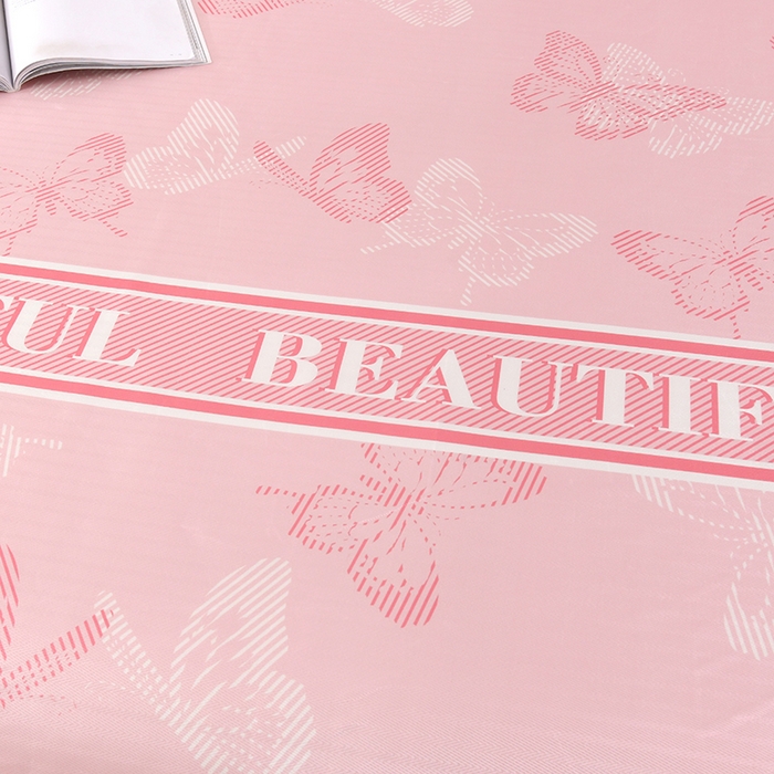 91家纺网 家纺一手货源 找家纺 绒品壹家家纺 2026新款立体数码印花凉感丝冰丝席软凉席席子三件套 蝴蝶  粉