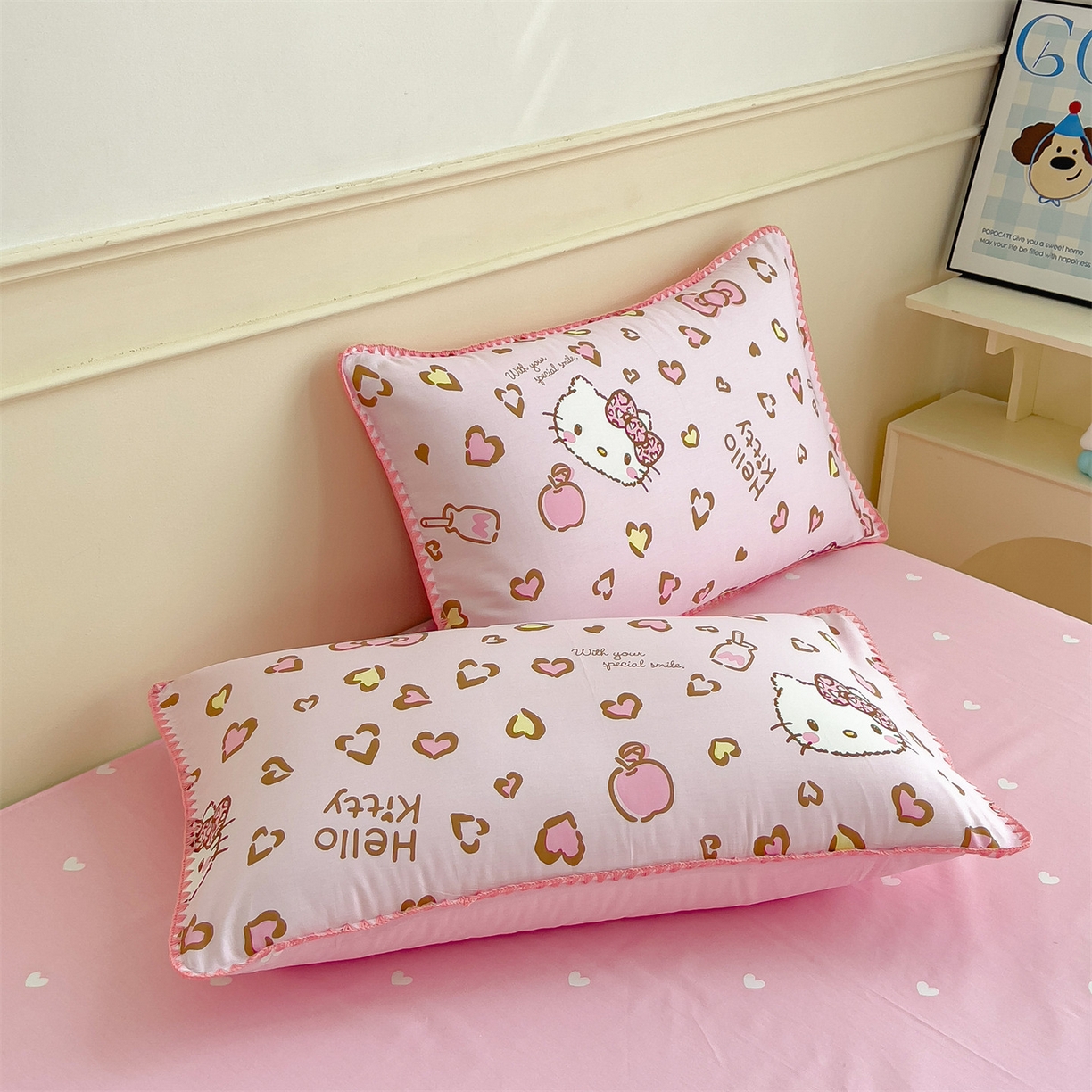 91家纺网 家纺一手货源 找家纺 兄弟坊 2026新款正版授权卡通全棉13370印花夏被夏凉被儿童被 夏被四件套 甜酷凯蒂猫