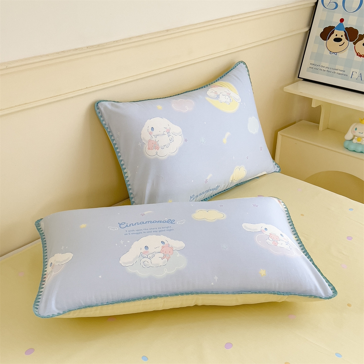 91家纺网 家纺一手货源 找家纺 兄弟坊 2026新款正版授权卡通全棉13370印花夏被夏凉被儿童被 夏被四件套 晚安玉桂狗