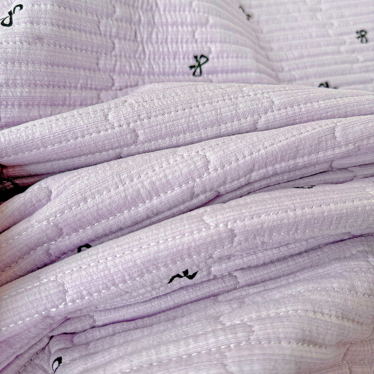 91家纺网 家纺一手货源 找家纺 恒尚居 2026新款云感皱皱纱床盖花边床单双层纱床盖三件套-四季款 花边款-紫萱