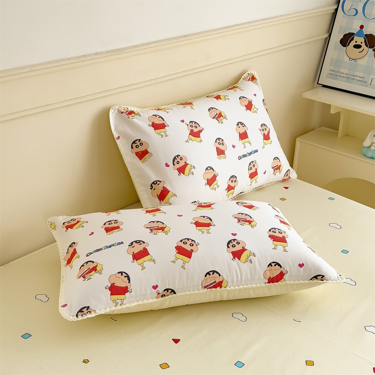 91家纺网 家纺一手货源 找家纺 兄弟坊 2026新款正版授权卡通全棉13370印花夏被夏凉被儿童被 夏被四件套 小新快乐星球