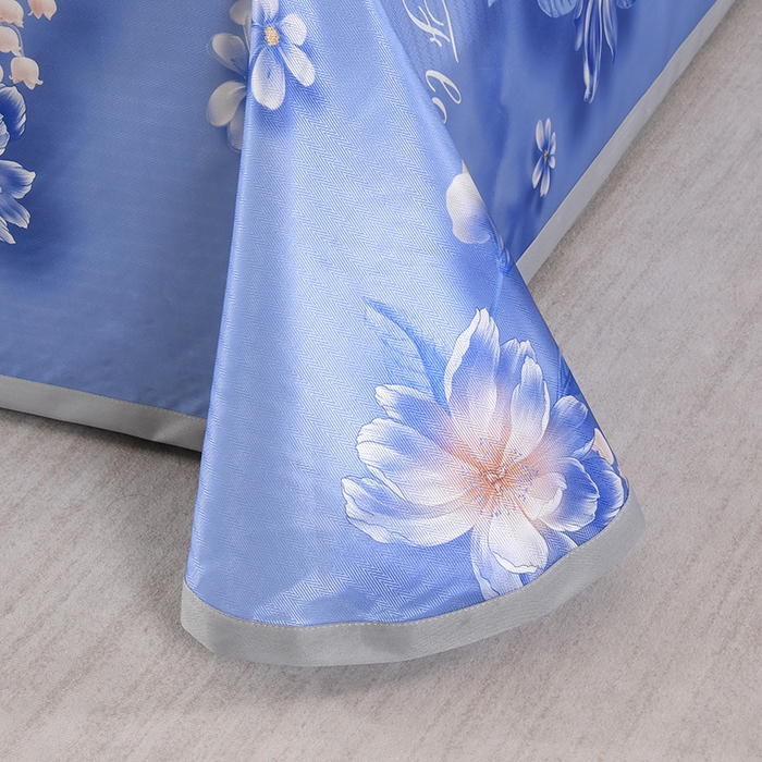 91家纺网 家纺一手货源 找家纺 绒品壹家家纺 2026新款立体数码印花凉感丝冰丝席软凉席席子三件套 铃兰花