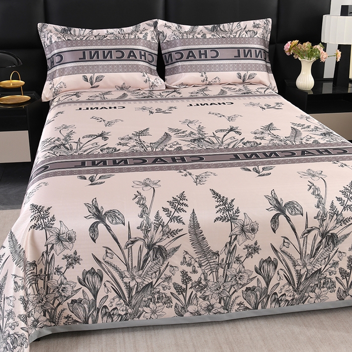 91家纺网 家纺一手货源 找家纺 绒品壹家家纺 2026新款立体数码印花凉感丝冰丝席软凉席席子三件套 轻奢生活