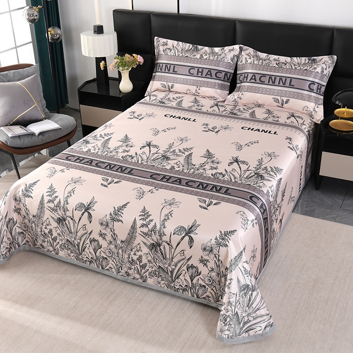 91家纺网 家纺一手货源 找家纺 绒品壹家家纺 2026新款立体数码印花凉感丝冰丝席软凉席席子三件套 轻奢生活