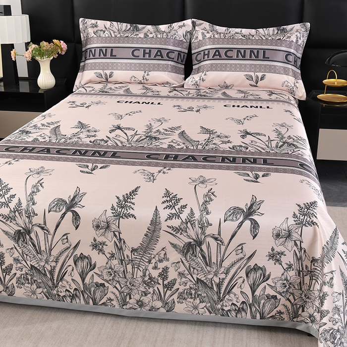 91家纺网 家纺一手货源 找家纺 绒品壹家家纺 2026新款立体数码印花凉感丝冰丝席软凉席席子三件套 轻奢生活