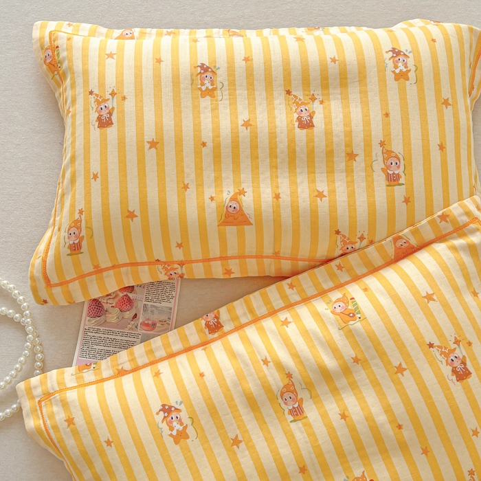 91家纺网 家纺一手货源 找家纺 百寐 2026新款母婴A类双层棉纱枕套婴幼儿卡通宝宝枕套子母信封枕套 星星宝贝