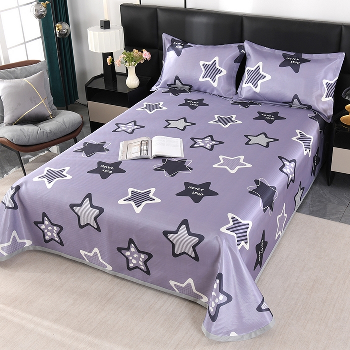 91家纺网 家纺一手货源 找家纺 绒品壹家家纺 2026新款立体数码印花凉感丝冰丝席软凉席席子三件套 趣味星