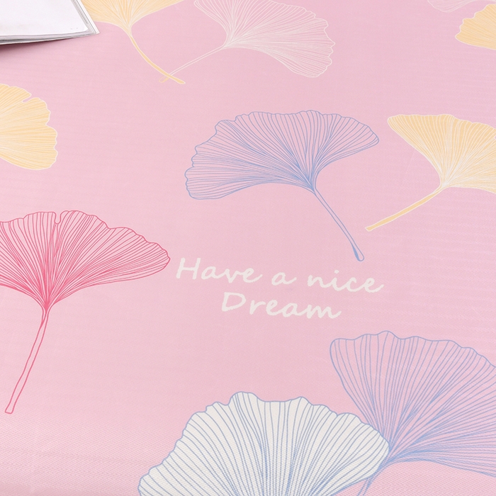 91家纺网 家纺一手货源 找家纺 绒品壹家家纺 2026新款立体数码印花凉感丝冰丝席软凉席席子三件套 三生有幸 粉