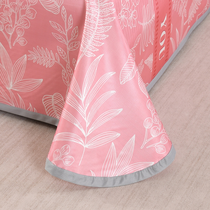 91家纺网 家纺一手货源 找家纺 绒品壹家家纺 2026新款立体数码印花凉感丝冰丝席软凉席席子三件套 相思  桔粉