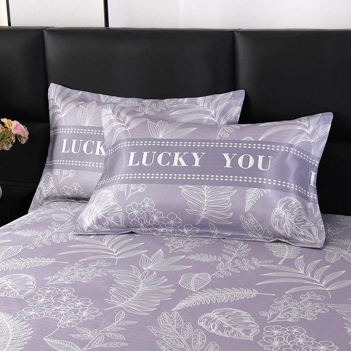 91家纺网 家纺一手货源 找家纺 绒品壹家家纺 2026新款立体数码印花凉感丝冰丝席软凉席席子三件套 相思 灰