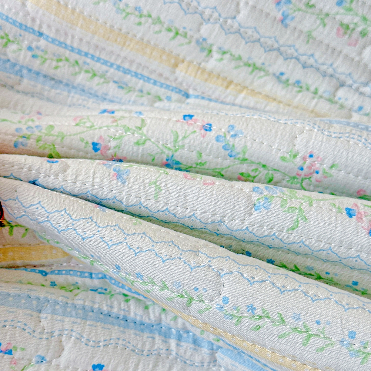 91家纺网 家纺一手货源 找家纺 恒尚居 2026新款云感皱皱纱床盖花边床单双层纱床盖三件套-四季款 花边款-阳光庄园