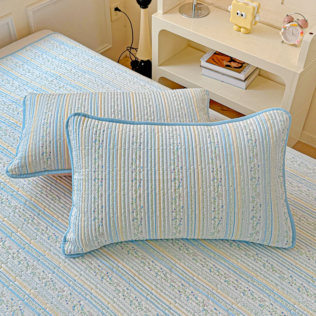 91家纺网 家纺一手货源 找家纺 恒尚居 2026新款云感皱皱纱床盖花边床单双层纱床盖三件套-四季款 花边款-阳光庄园