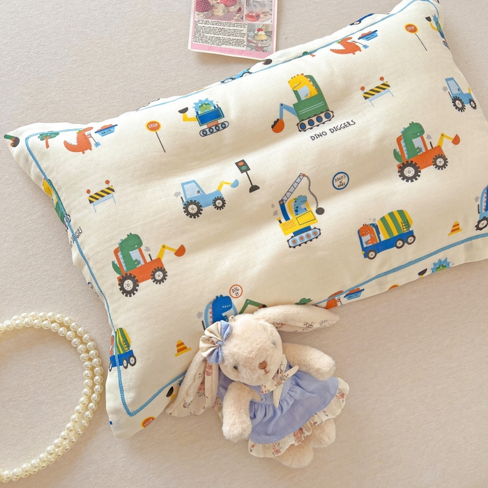 91家纺网 家纺一手货源 找家纺 （总）百寐 2026新款母婴A类双层棉纱枕套婴幼儿卡通宝宝枕套子母信封枕套