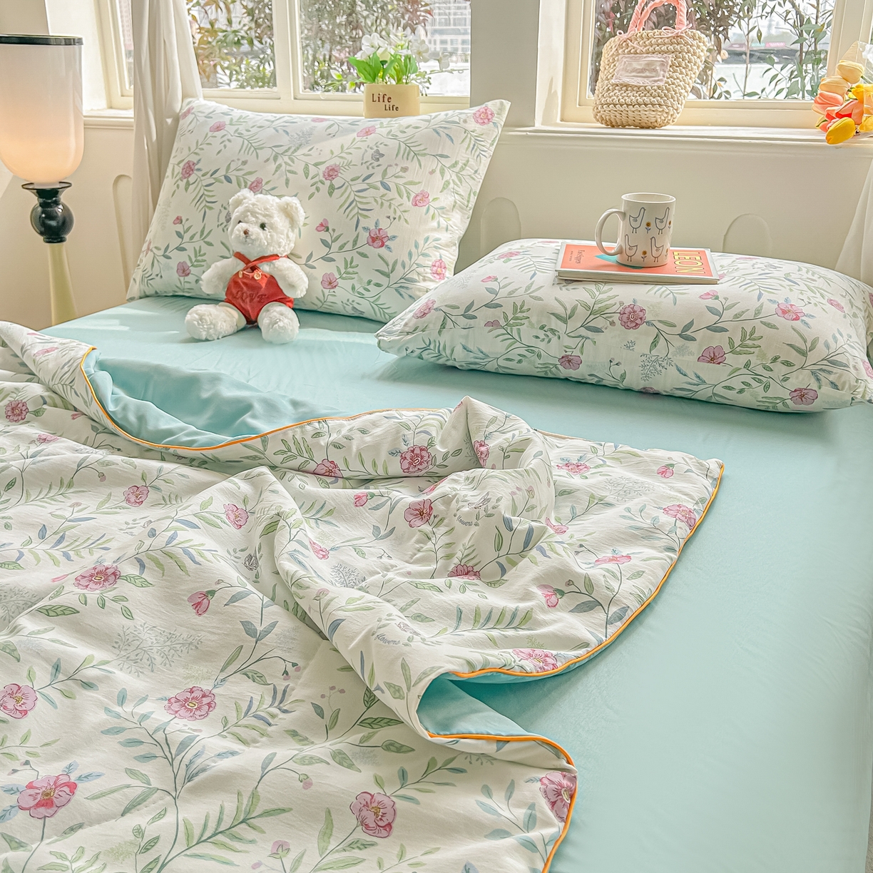 91家纺网 家纺一手货源 找家纺 （总）富艺隆 2026新款A类水洗棉双层纱夏被空调被 皱皱纱夏凉被