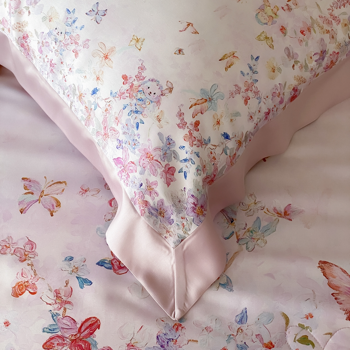 91家纺网 家纺一手货源 找家纺 云栖家居 2026新款60天丝数码印花夏被四件套-绮梦花间 绮梦花涧-紫