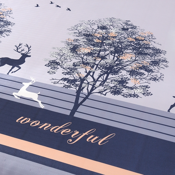 91家纺网 家纺一手货源 找家纺 绒品壹家家纺 2026新款立体数码印花凉感丝冰丝席软凉席席子三件套 幸福鹿