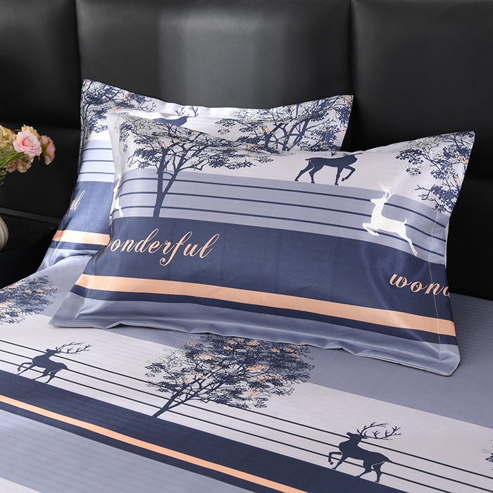 91家纺网 家纺一手货源 找家纺 绒品壹家家纺 2026新款立体数码印花凉感丝冰丝席软凉席席子三件套 幸福鹿