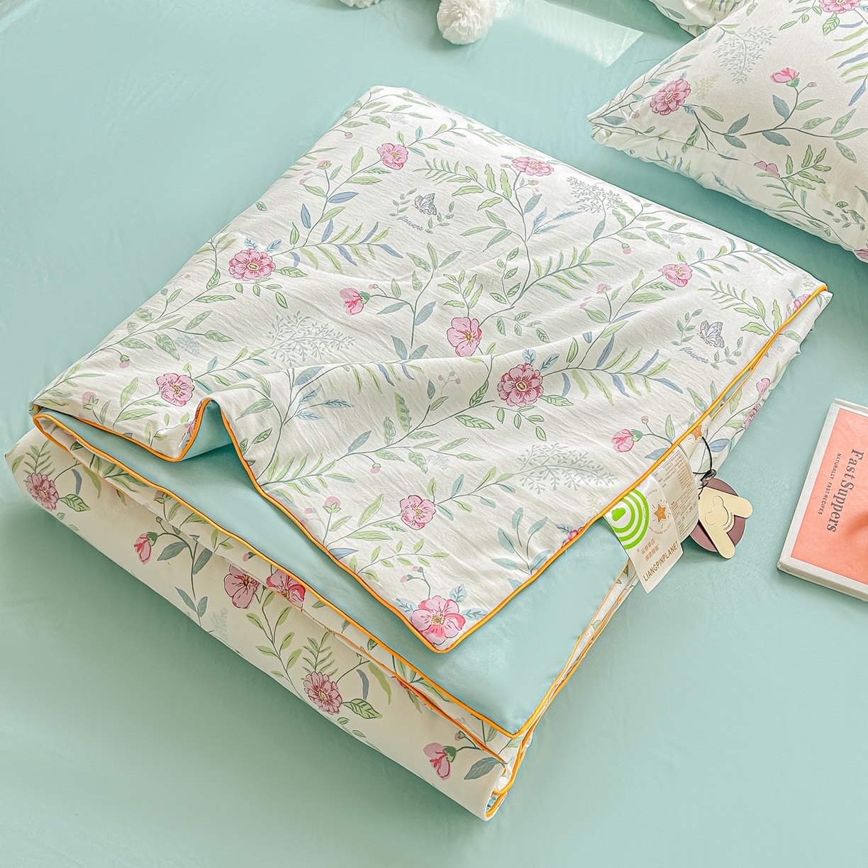 91家纺网 家纺一手货源 找家纺 （总）富艺隆 2026新款A类水洗棉双层纱夏被空调被 皱皱纱夏凉被