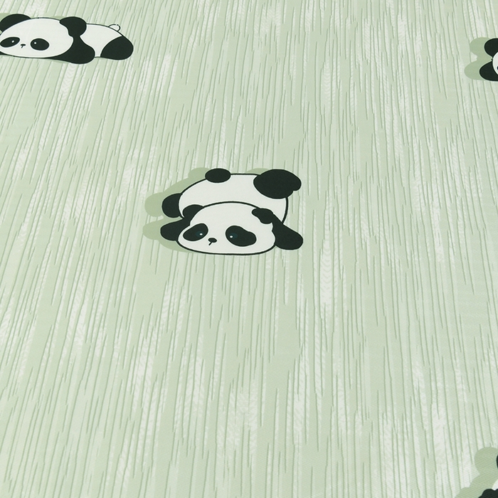 91家纺网 家纺一手货源 找家纺 绒品壹家家纺 2026新款立体数码印花凉感丝冰丝席软凉席席子三件套 熊猫 绿