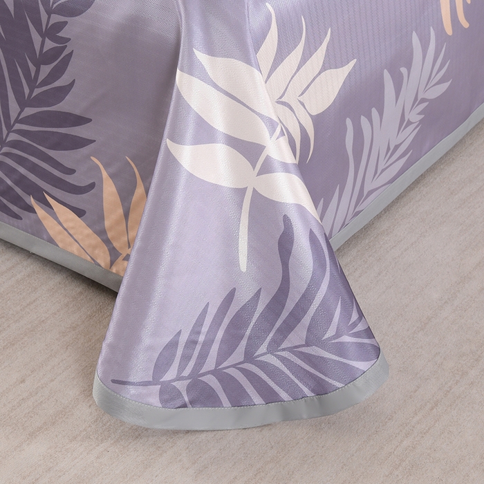 91家纺网 家纺一手货源 找家纺 绒品壹家家纺 2026新款立体数码印花凉感丝冰丝席软凉席席子三件套 叶叶风情