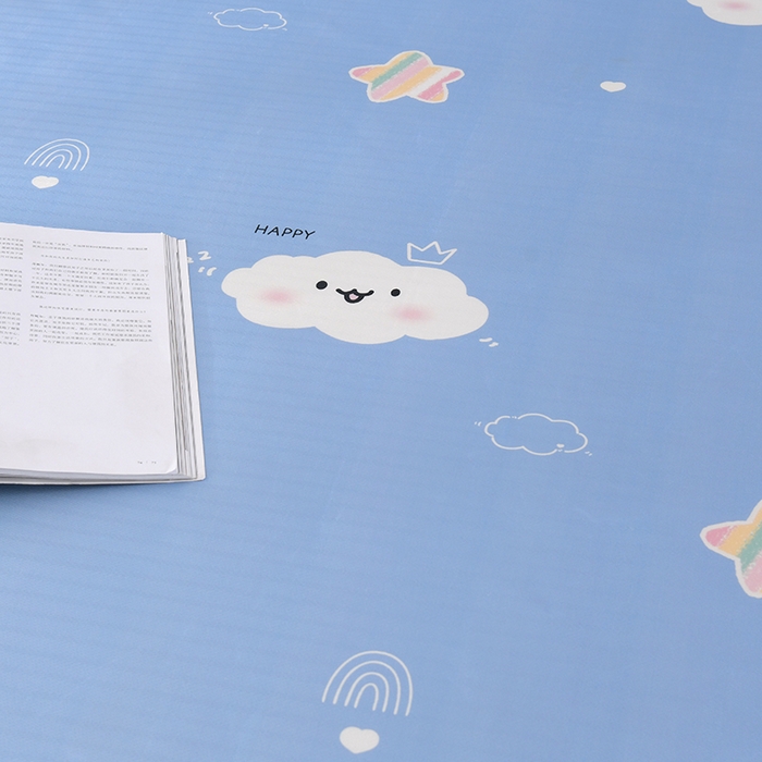 91家纺网 家纺一手货源 找家纺 绒品壹家家纺 2026新款立体数码印花凉感丝冰丝席软凉席席子三件套 云朵  蓝