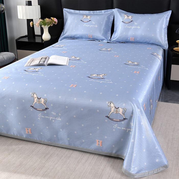 91家纺网 家纺一手货源 找家纺 绒品壹家家纺 2026新款立体数码印花凉感丝冰丝席软凉席席子三件套 马运享通