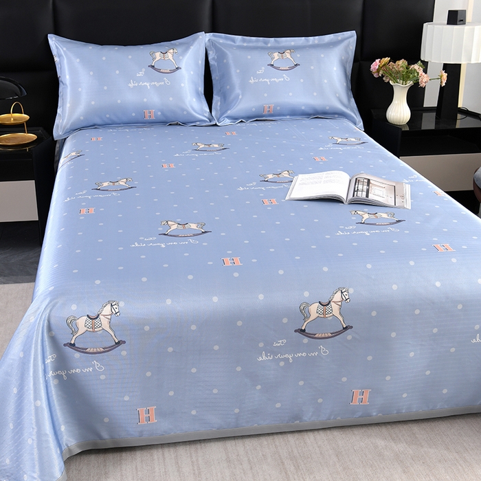 91家纺网 家纺一手货源 找家纺 绒品壹家家纺 2026新款立体数码印花凉感丝冰丝席软凉席席子三件套 马运享通