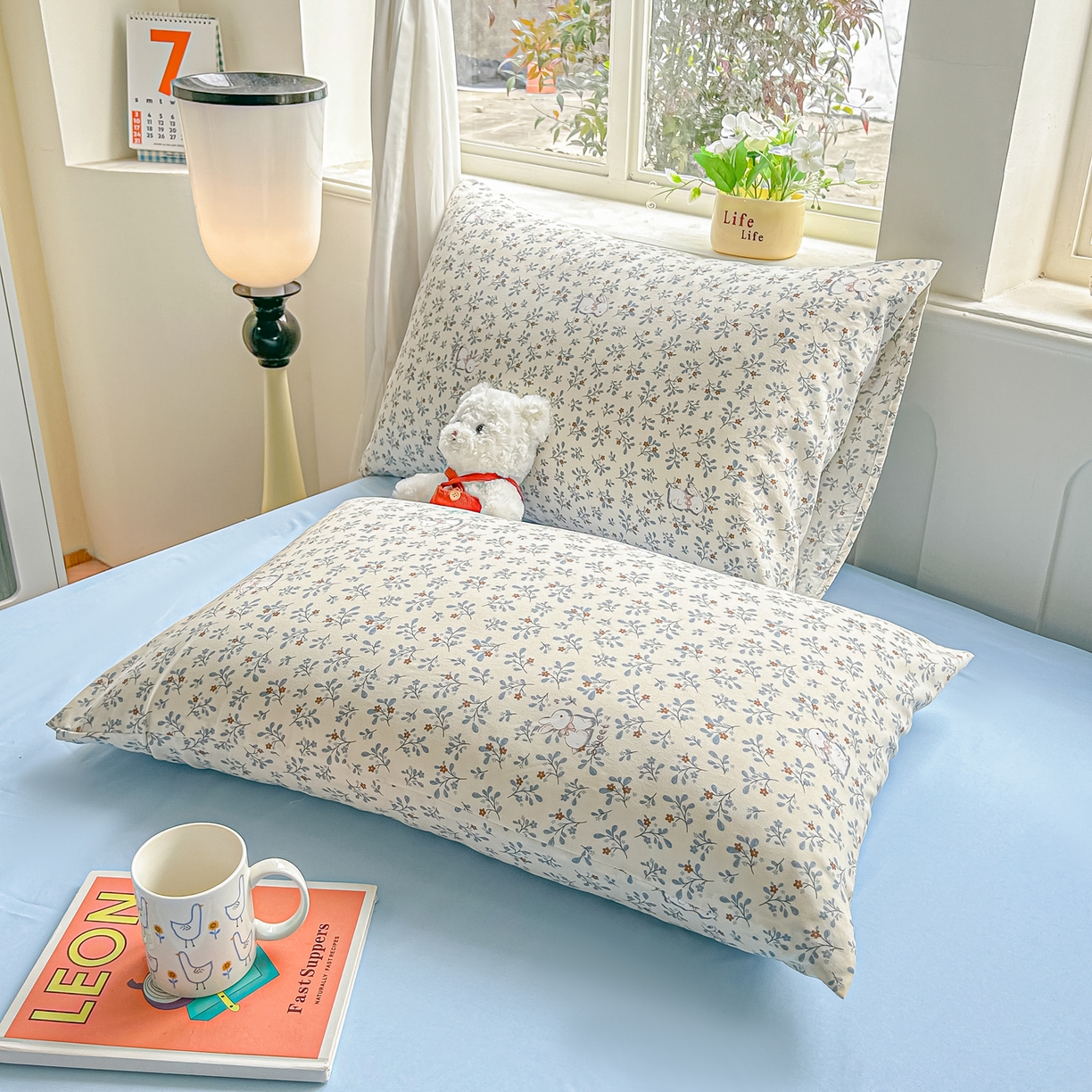 91家纺网 家纺一手货源 找家纺 富艺隆 2026新款A类水洗棉双层纱夏被空调被 皱皱纱夏凉被 安妮的兔