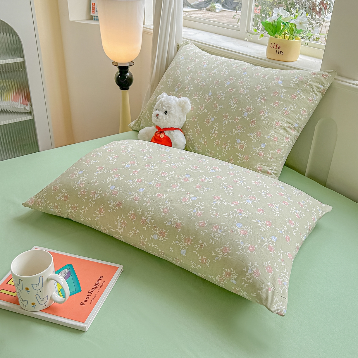 91家纺网 家纺一手货源 找家纺 富艺隆 2026新款A类水洗棉双层纱夏被空调被 皱皱纱夏凉被 春江雾