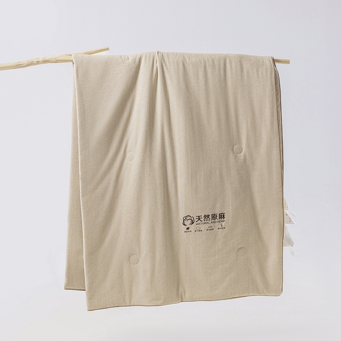 91家纺网 家纺一手货源 找家纺 迪梵家纺 2026春夏新款A类古法天然原麻生态夏被空调被棉麻夏凉被子被芯 天然原麻-浅咖