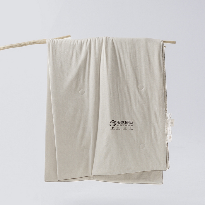 91家纺网 家纺一手货源 找家纺 迪梵家纺 2026春夏新款A类古法天然原麻生态夏被空调被棉麻夏凉被子被芯 天然原麻-本色