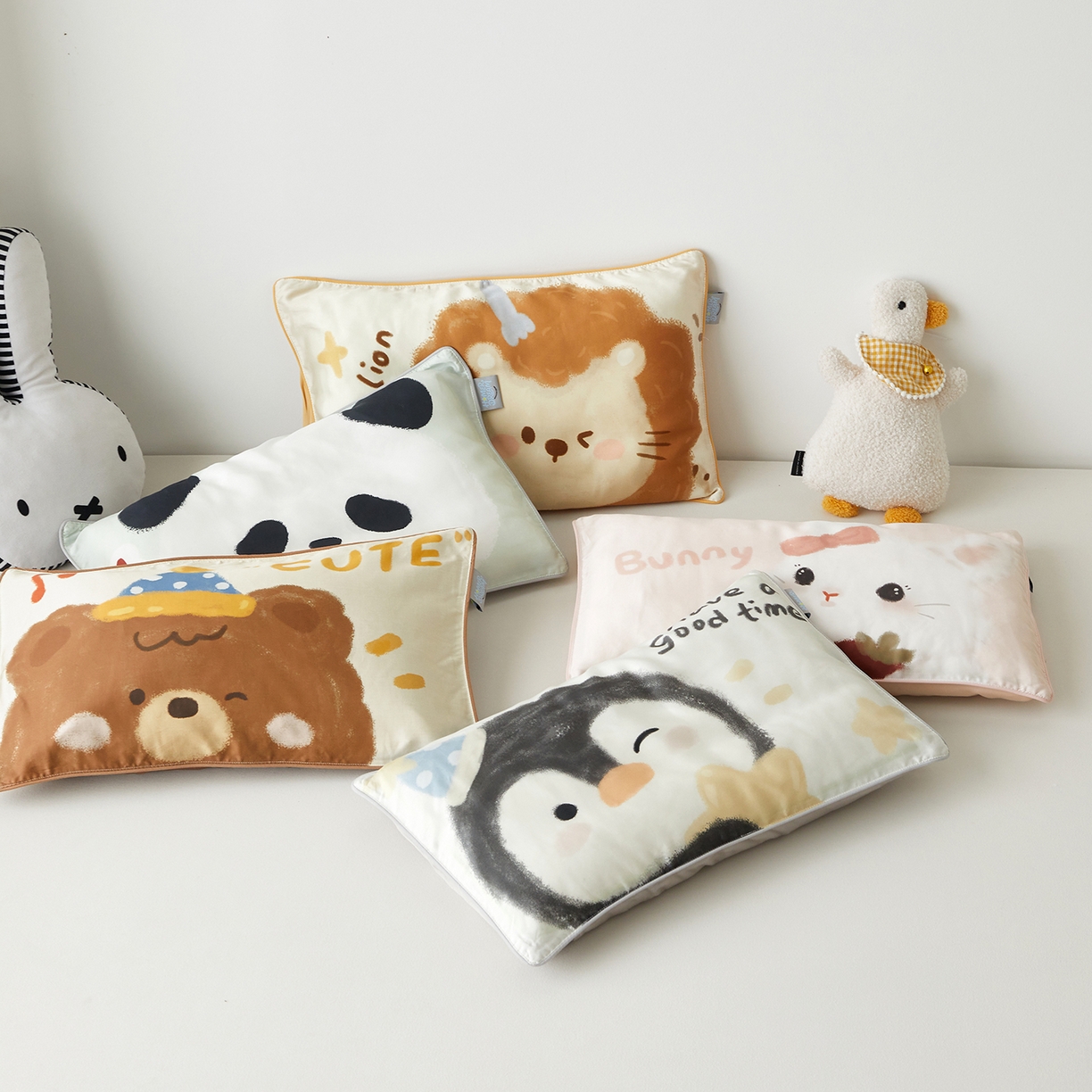 91家纺网 家纺一手货源 找家纺 荷马之梦 2026新款60s兰精天丝原创数码印花大版儿童枕套 组合图