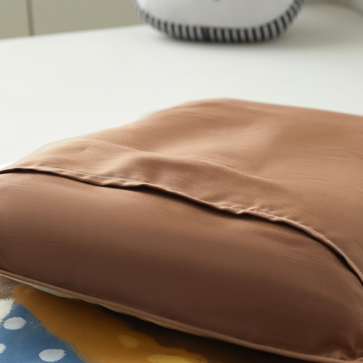 91家纺网 家纺一手货源 找家纺 荷马之梦 2026新款60s兰精天丝原创数码印花大版儿童枕套 糯糯小熊