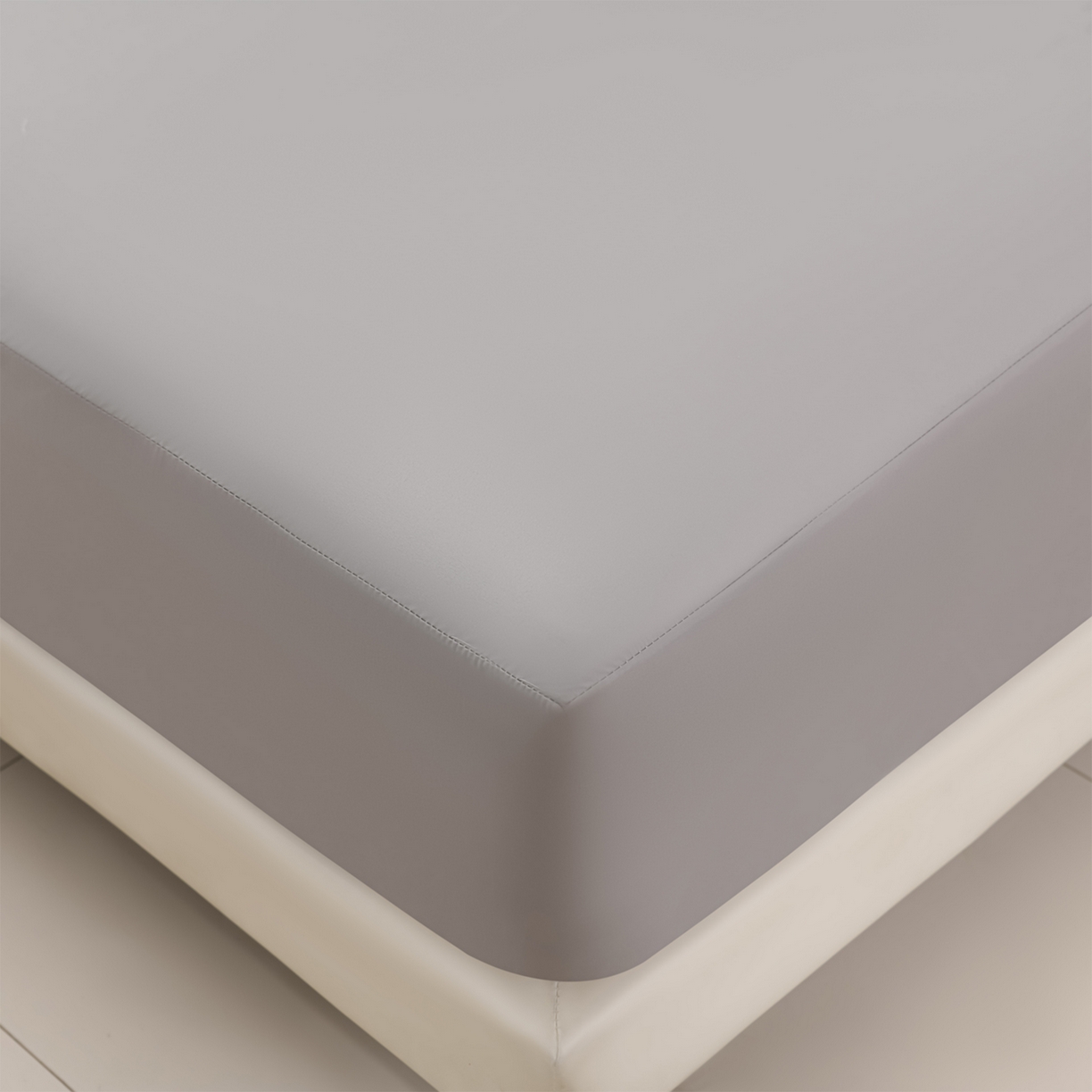 91家纺网 家纺一手货源 找家纺 预言家纺 2026新款水洗冰丝床笠款夏被四件套空调被跨境外贸床笠款 慕斯深灰