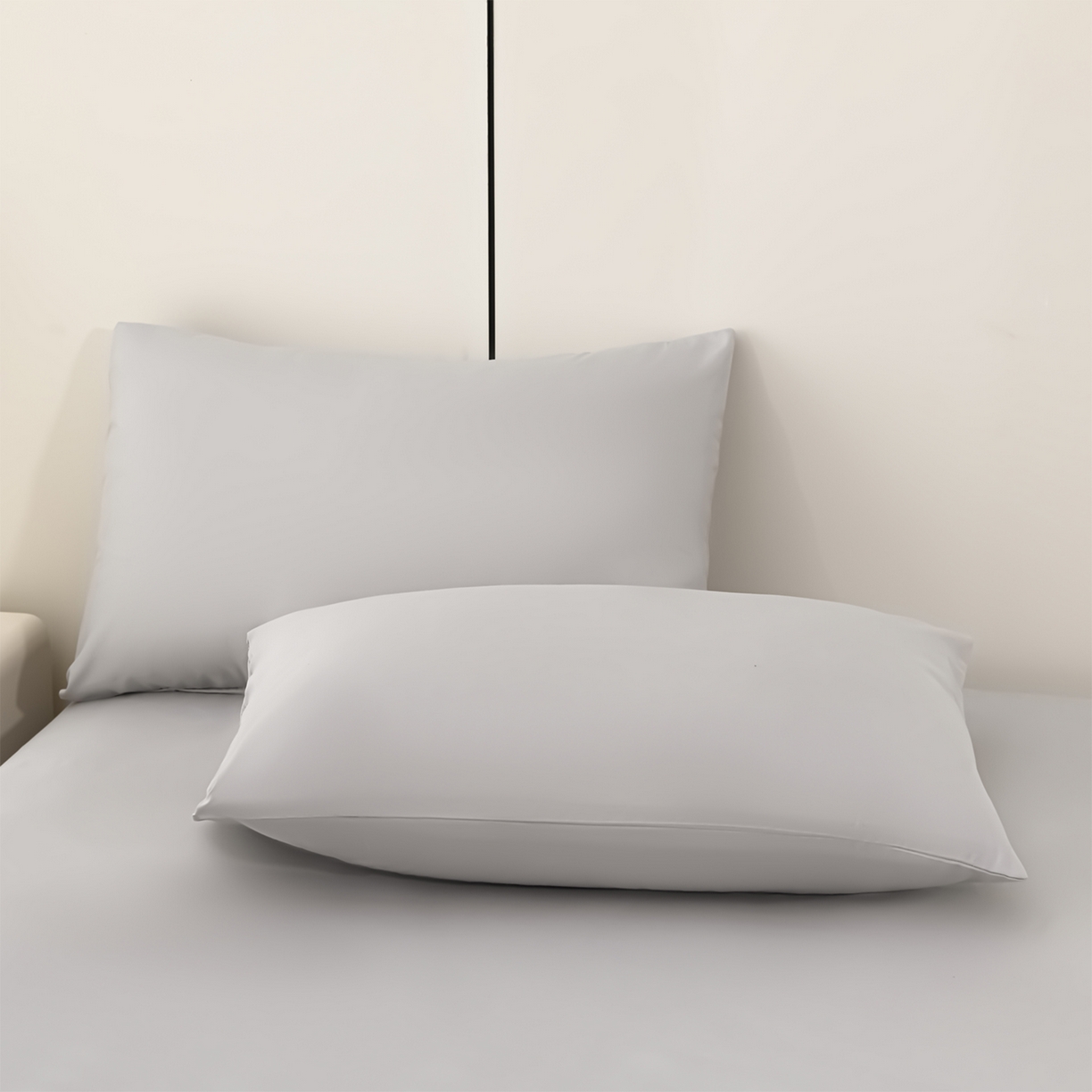 91家纺网 家纺一手货源 找家纺 预言家纺 2026新款水洗冰丝床笠款夏被四件套空调被跨境外贸床笠款 慕斯银灰