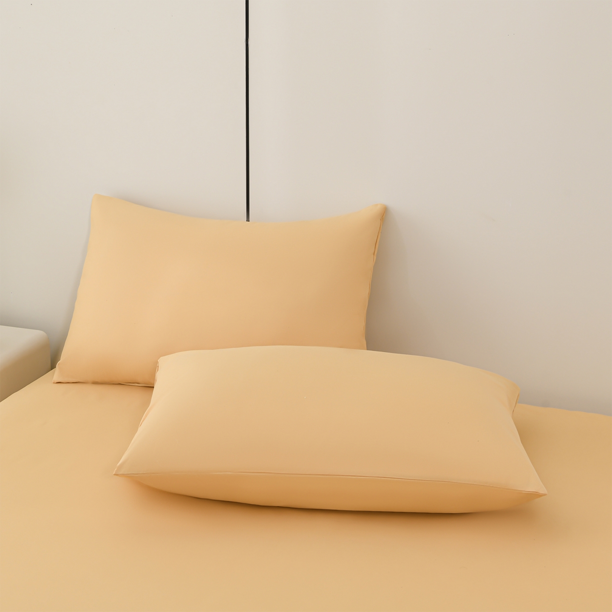 91家纺网 家纺一手货源 找家纺 预言家纺 2026新款水洗冰丝床笠款夏被四件套空调被跨境外贸床笠款 慕斯咖